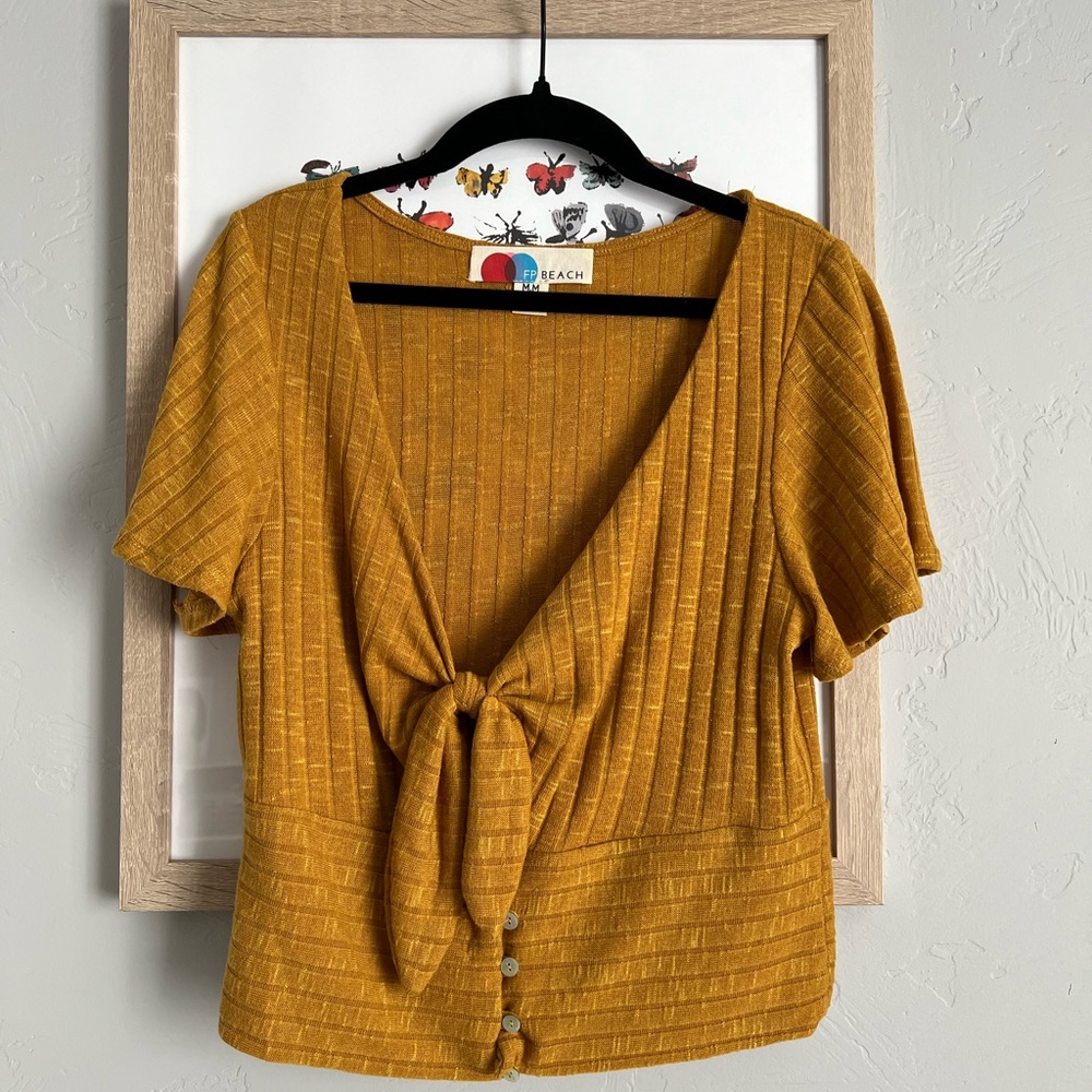 Free people tie front shirt